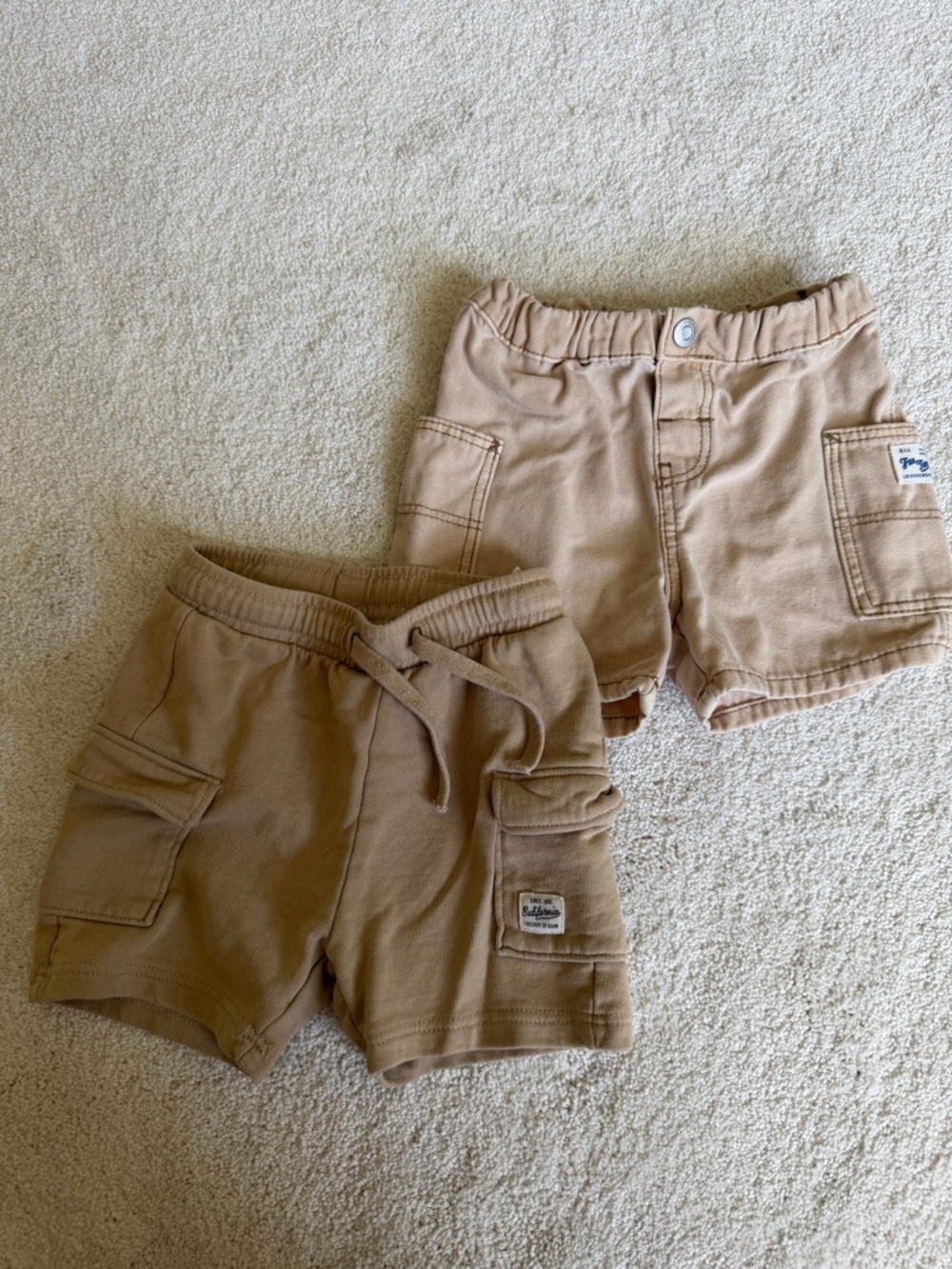 H&M Kids Tan Cargo & Drawstring Shorts - Light Brown